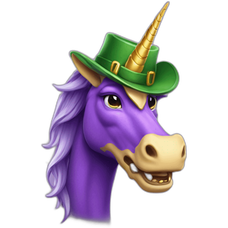 purple dragon unicorn leprechaun  emoji