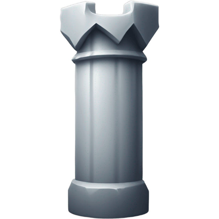 A pillar with teeth  around the top and bottom emoji