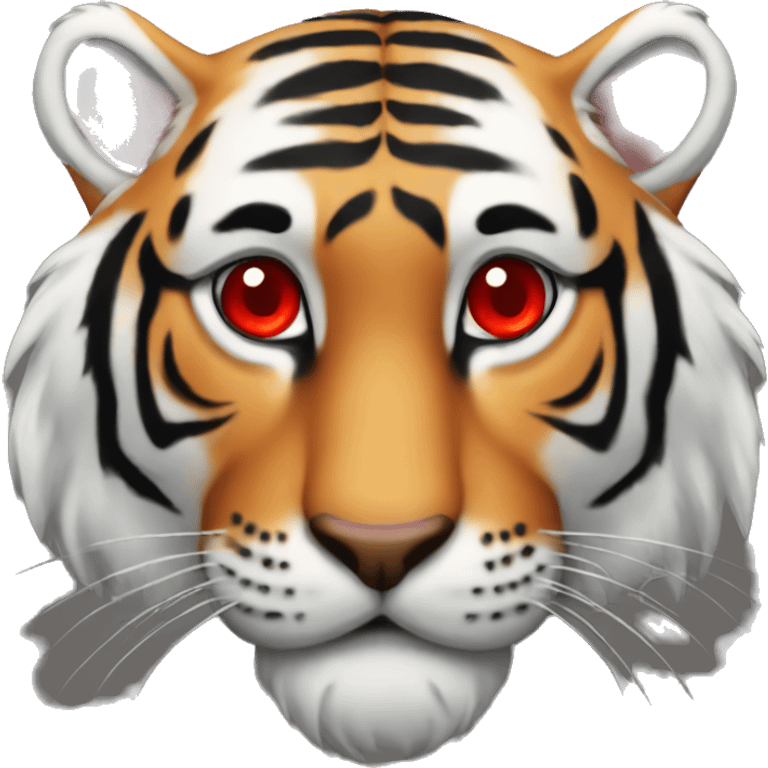 Tiger with red eyes  emoji