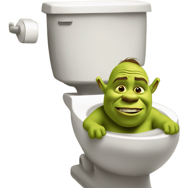 Shrek on the toilet emoji