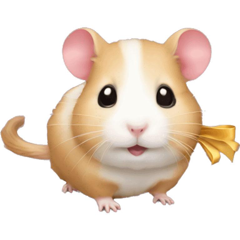 hamster with bow emoji