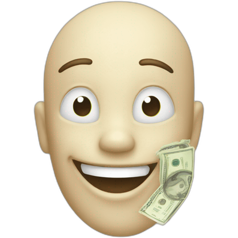 happy face enjoy of money emoji