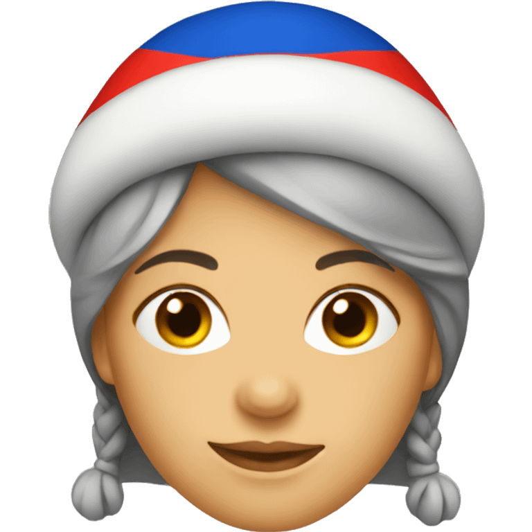 woman in a Russian hat emoji