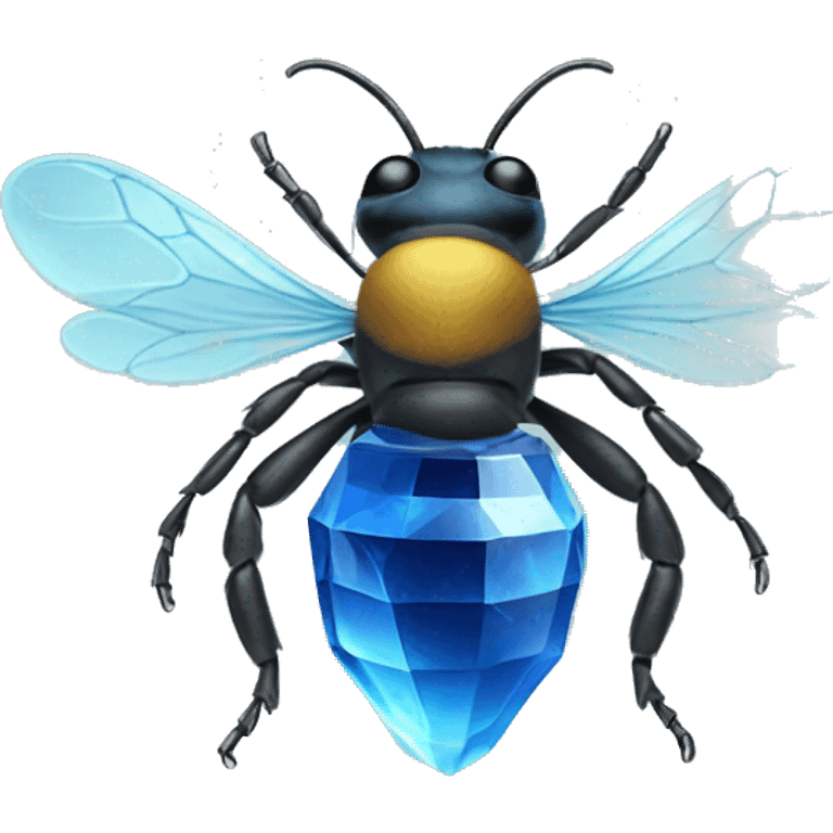 blue crystal bee emoji