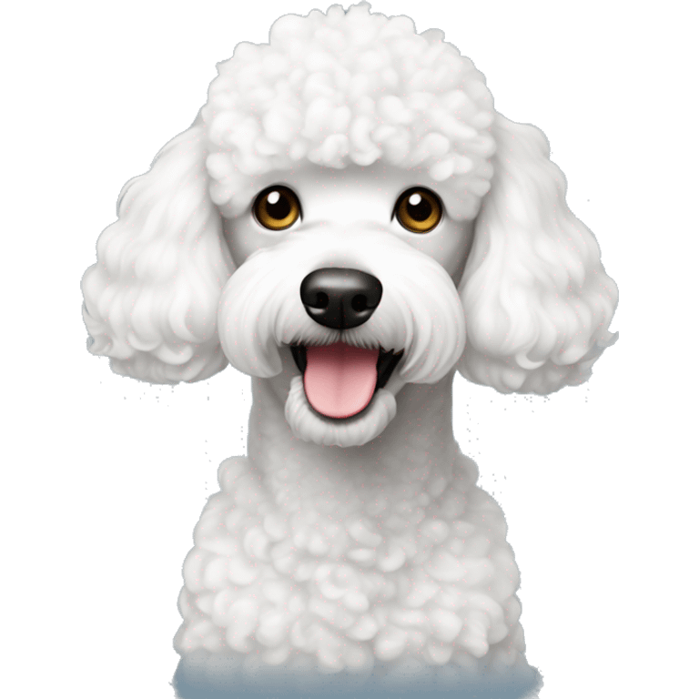 white miniature poodle  emoji