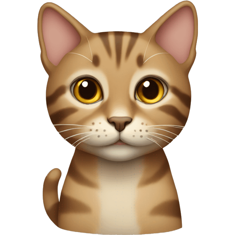 Brown and beige tabby cat emoji