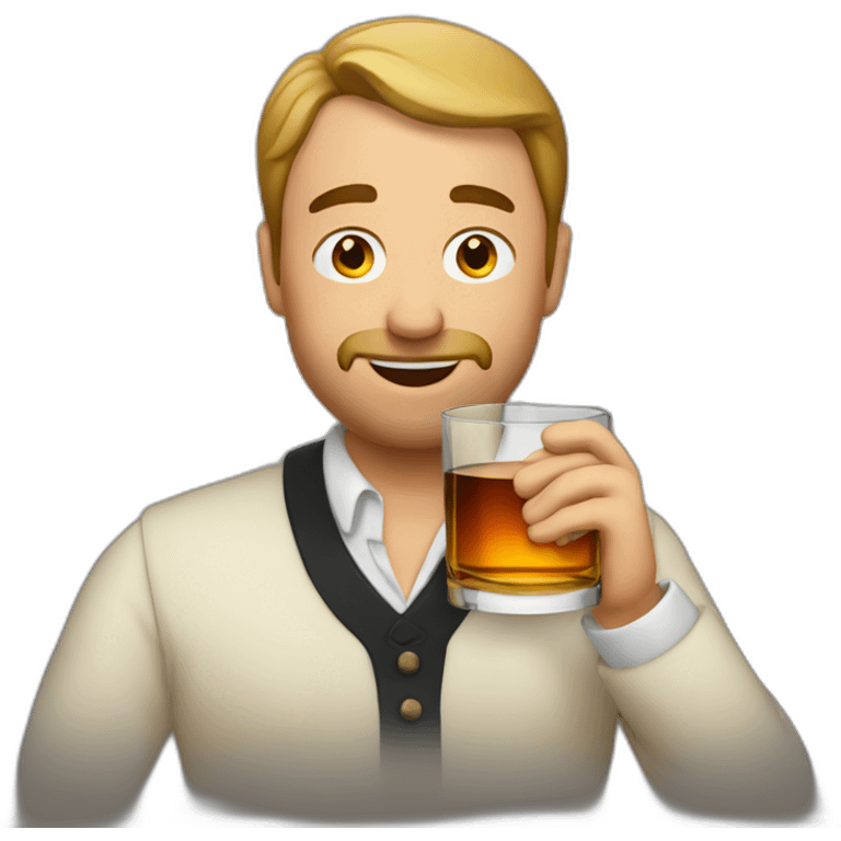 Men drinking whisky emoji