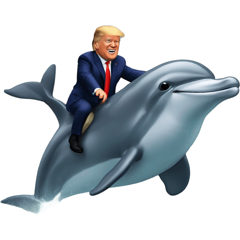 trump on dolphin emoji