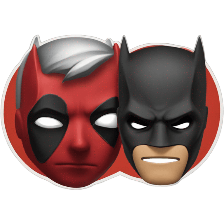 Batman Deadpool dresh emoji