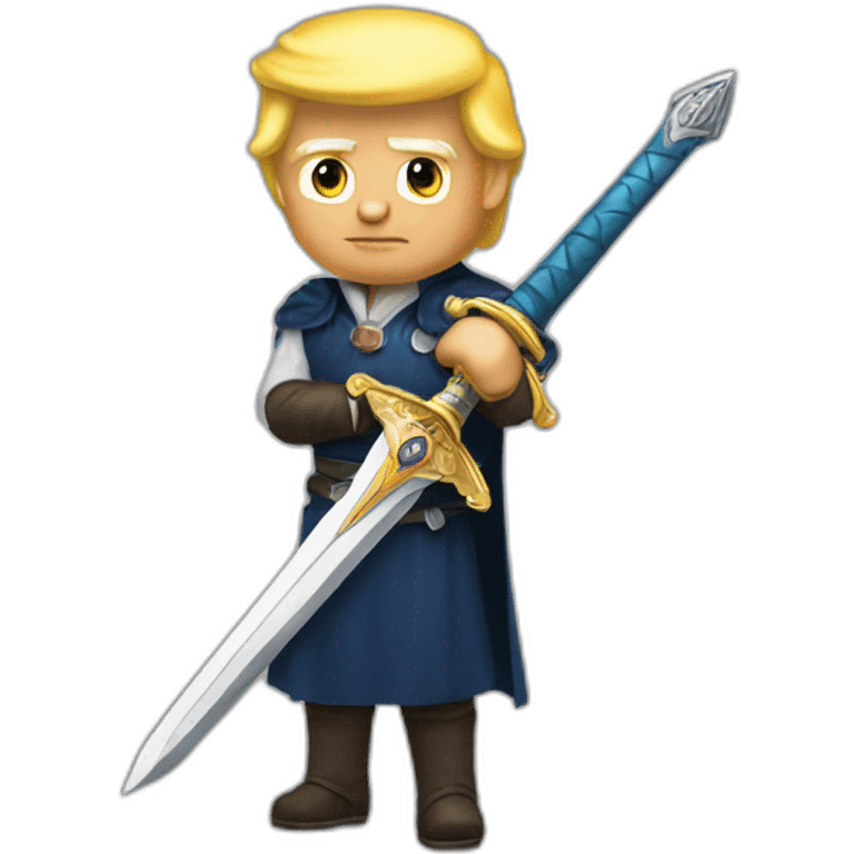 trump hold the mastersword emoji