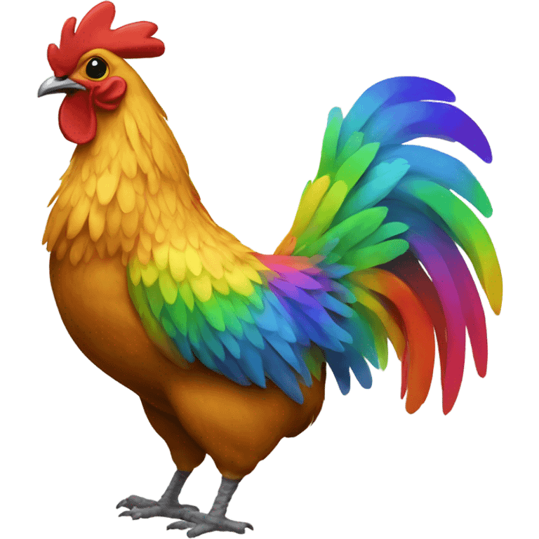 Rainbow chicken  emoji