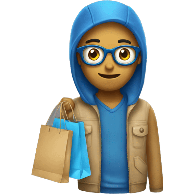 Shopping blue lame emoji