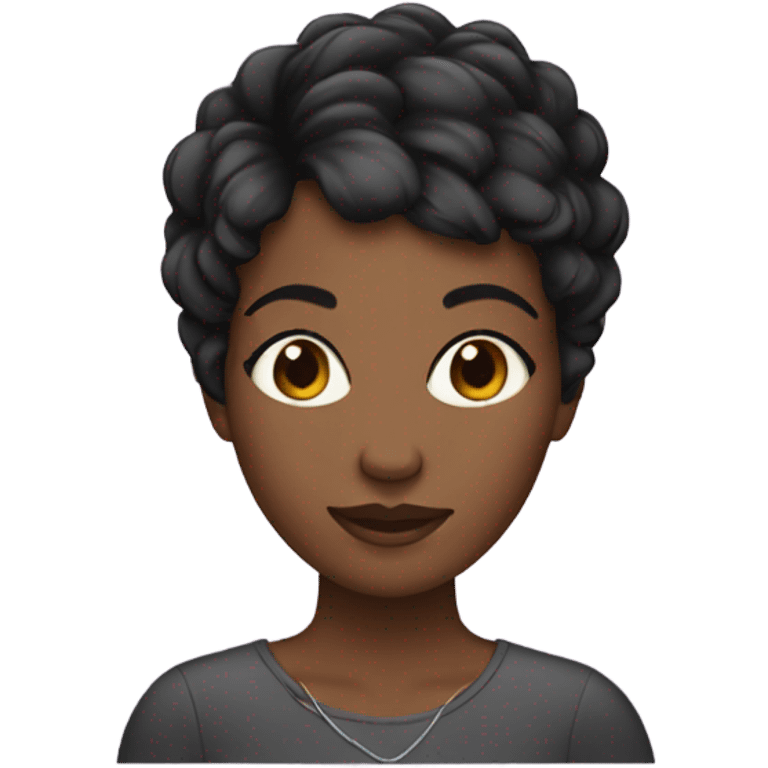 Black girl with a pixie cut  emoji