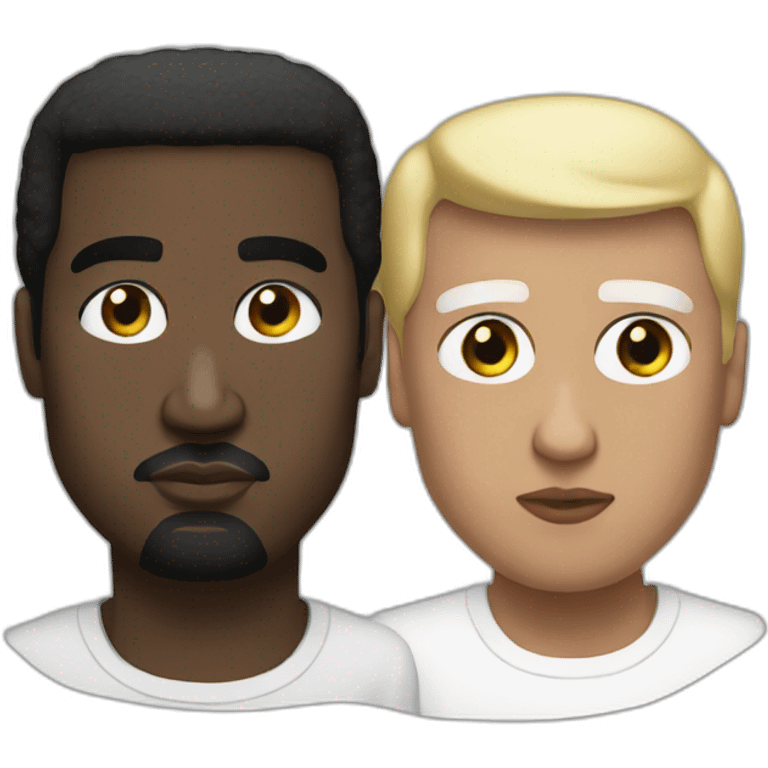 black trump and white kanye emoji