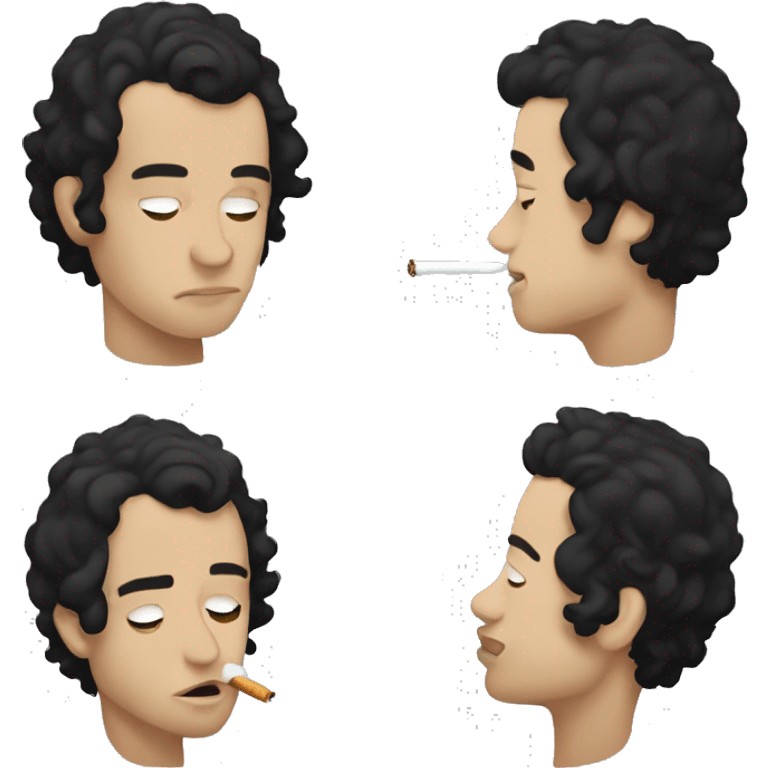 Matthew Healy smoking a cigarette emoji