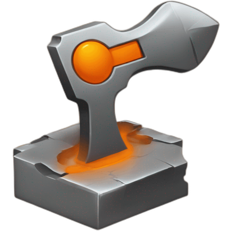 Generate me a favicon icon for a cartoon anvil with an orange T in front of it emoji