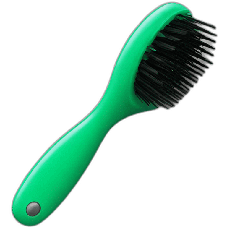 hairbrush green emoji