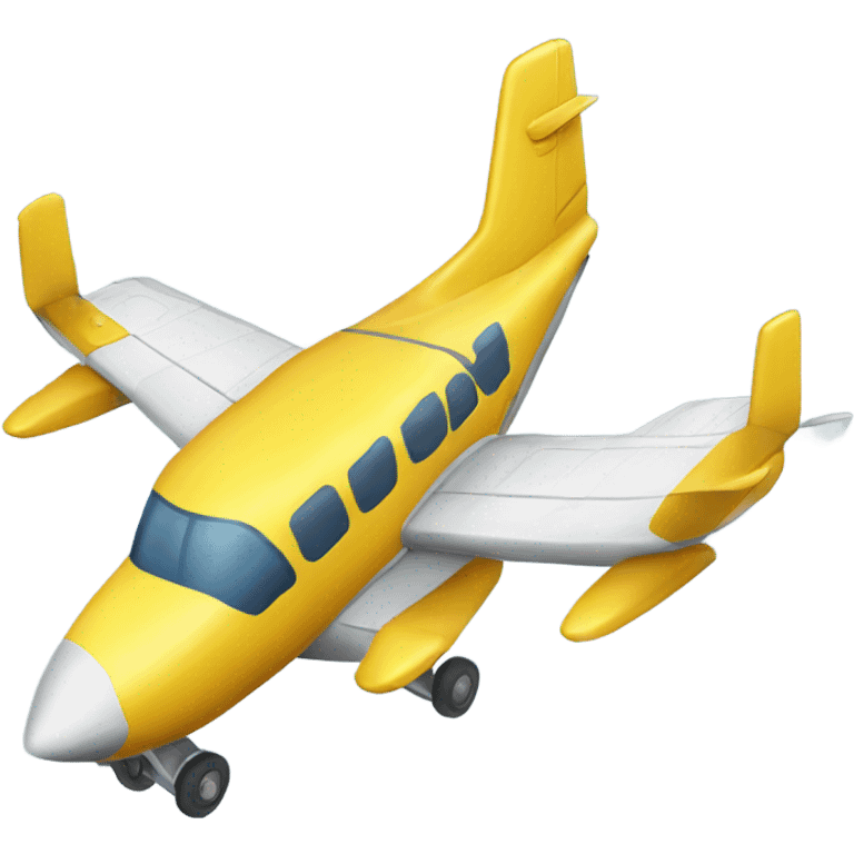 Small airplane yellow tail tracker  emoji