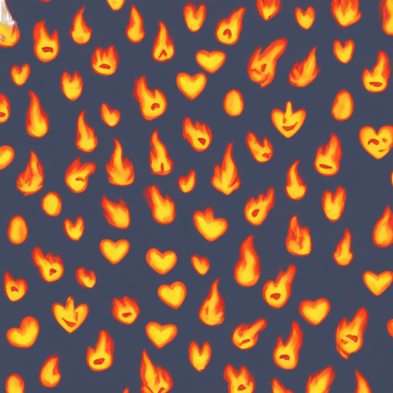 Corazón con  fuego emoji