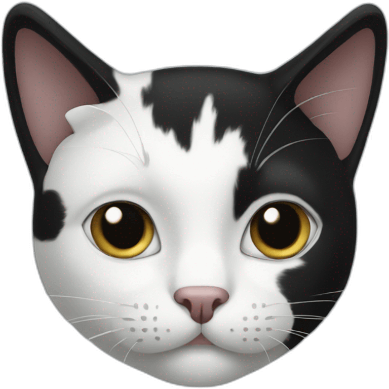 a black and white cat emoji