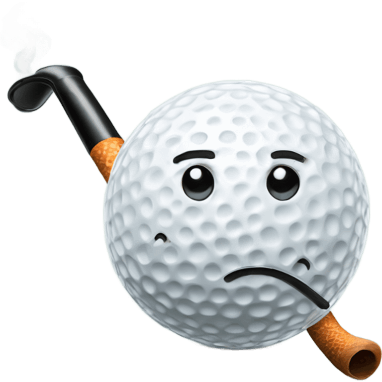 A giant golf ball smokin a pipe emoji