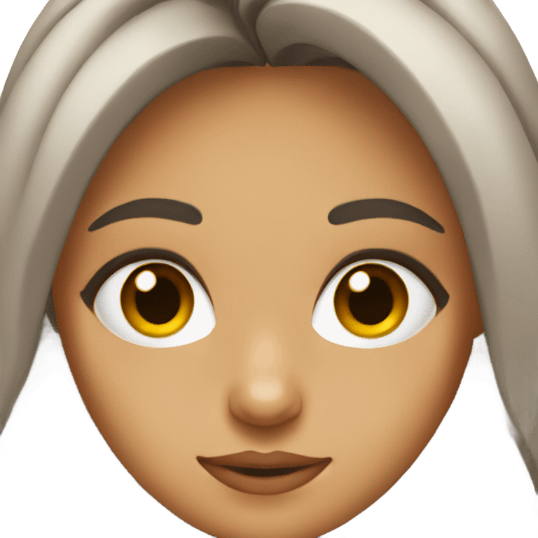 girl with brown eyes and hair  emoji