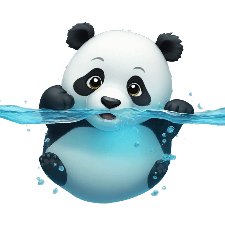 Panda under the water emoji