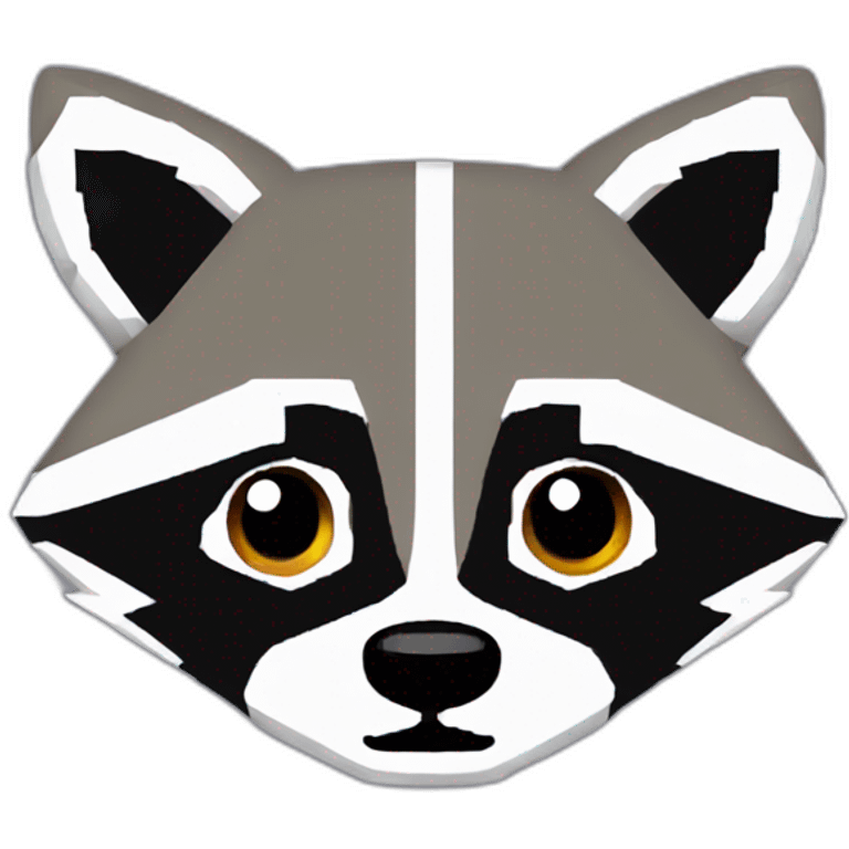 8 bit raccoon emoji