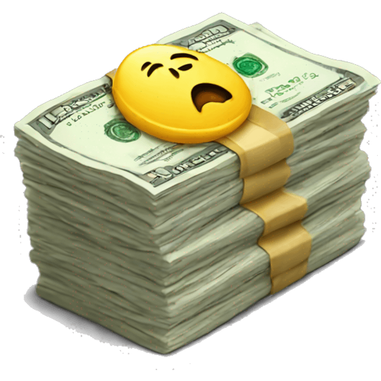 A single stack of money emoji