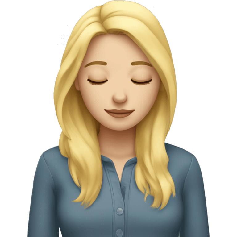 Sleeping blonde girl emoji