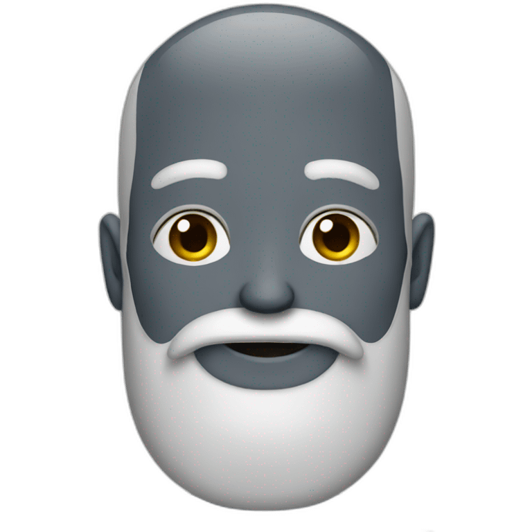 long gray beard and bald emoji