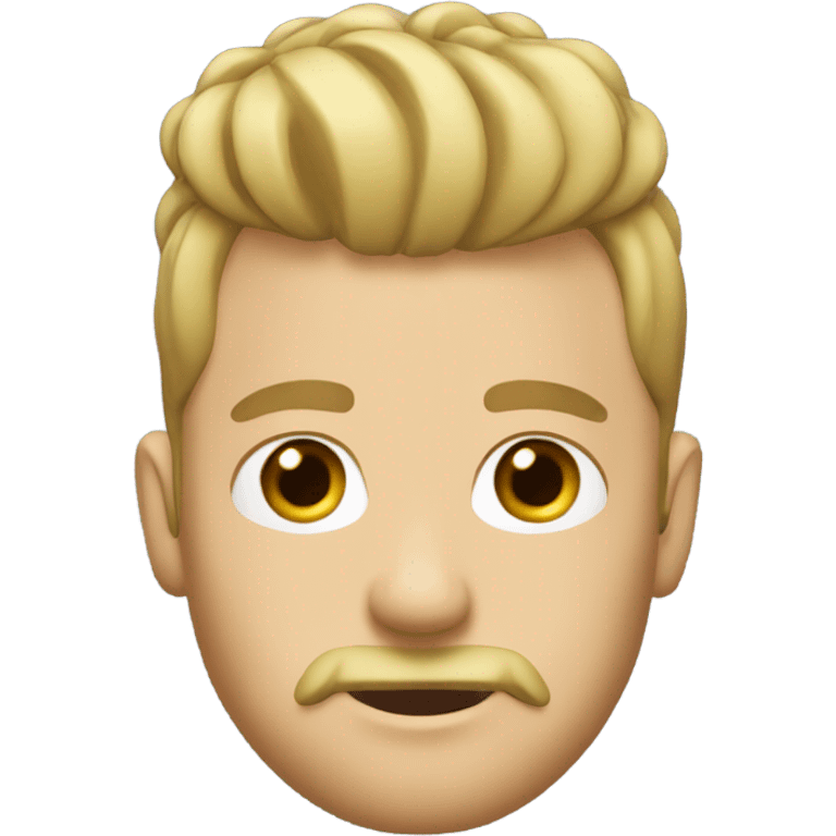 Blonde Man with top knot and brown beard emoji