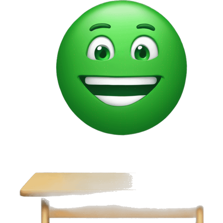 Green chalkboard in school classroom emoji