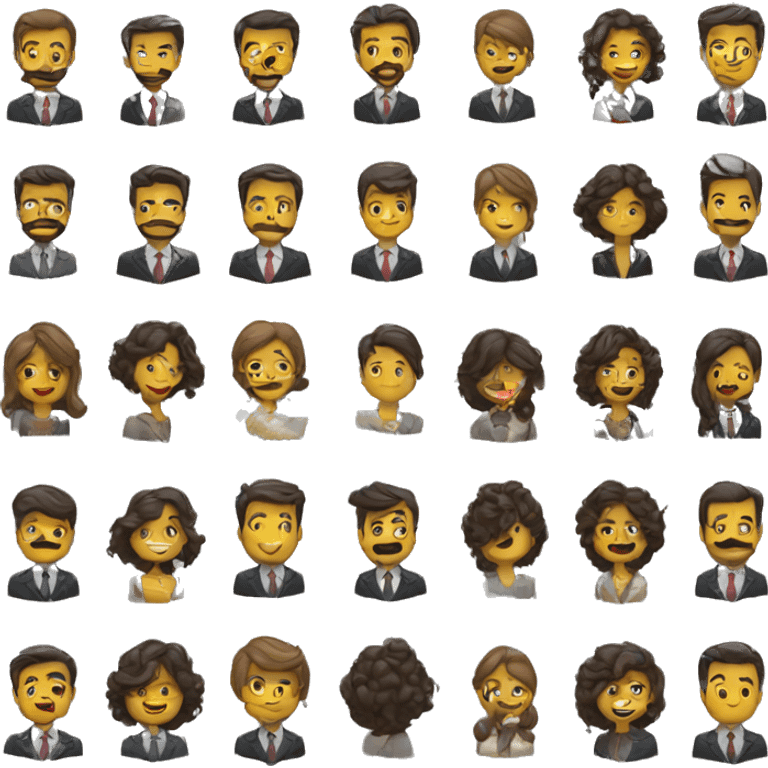 Hombres y mujeres de traje emoji