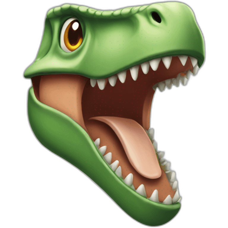 Dinosaurio sin mandibula emoji