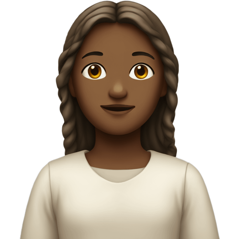 Girl  standing by Jesus emoji