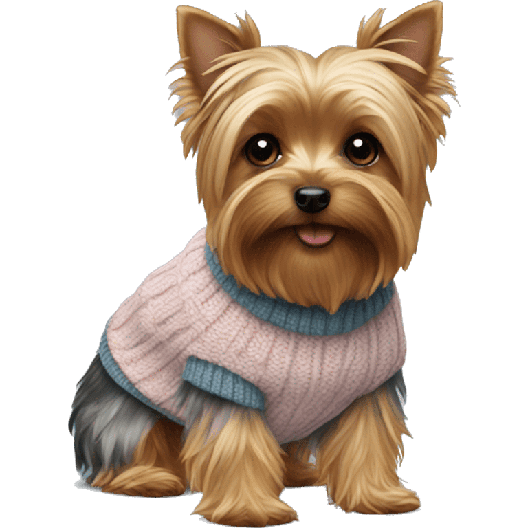 Yorkie in a sweater emoji