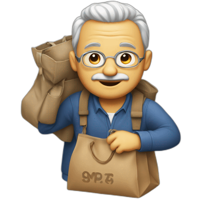 Uncle roger with msg bag emoji