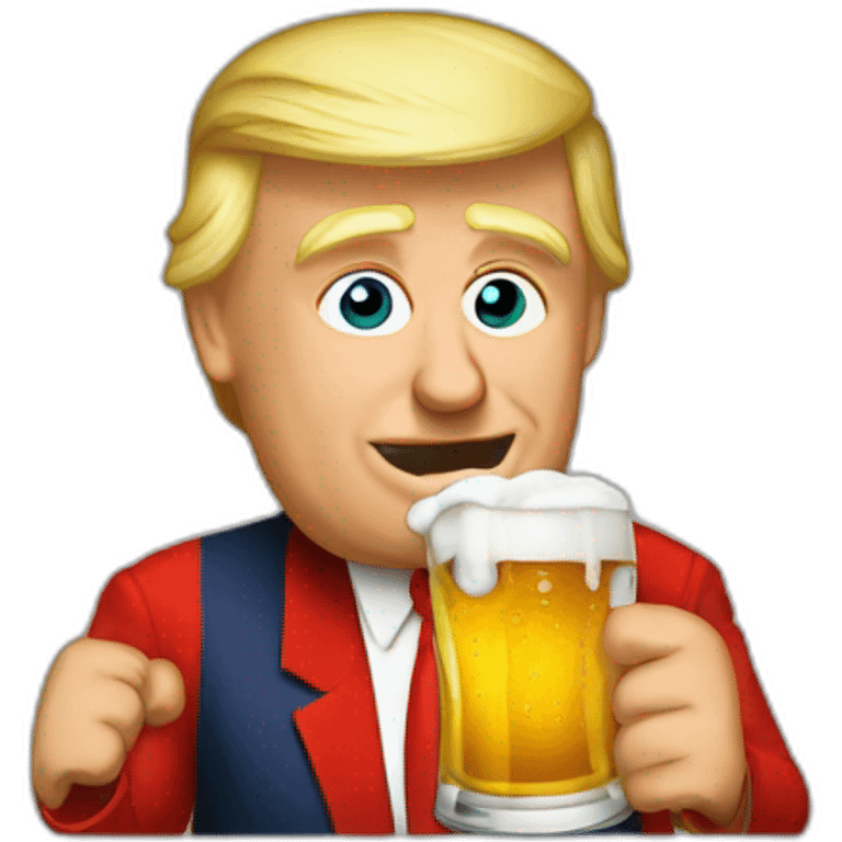 Trump-drinkin-a-beer emoji