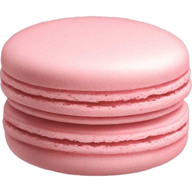 Realistic light pink macaron isolated emoji