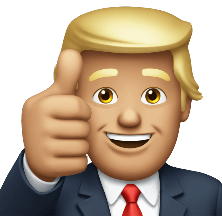 Donald Trump showing thumbs up emoji