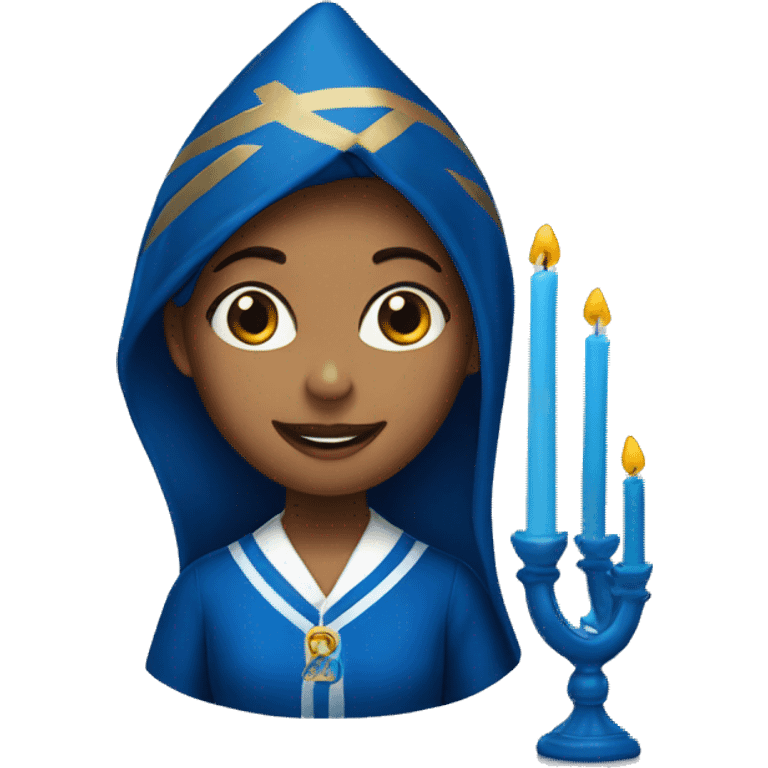 Girl in hanukah emoji