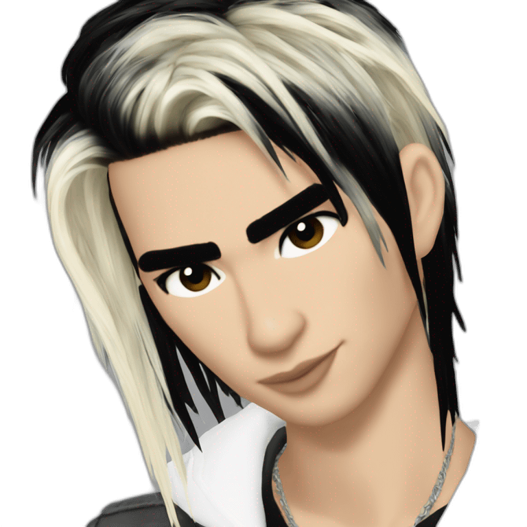 Bill Kaulitz black hair emoji