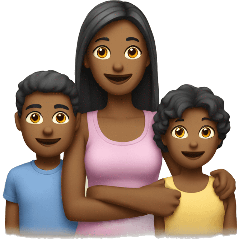 Família com 2 filhos emoji