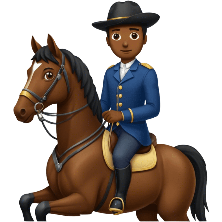 Black man on horse emoji