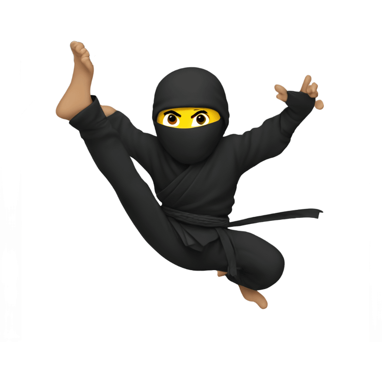 Ninja falling down emoji