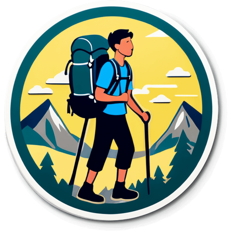 Backpacking adventure emoji