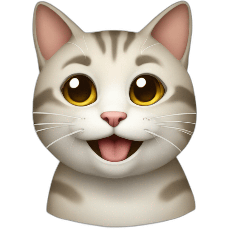 gato siames riendo emoji