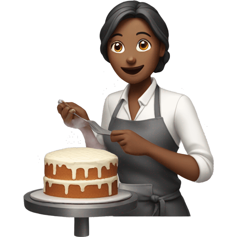 Woman cooking a cake  emoji