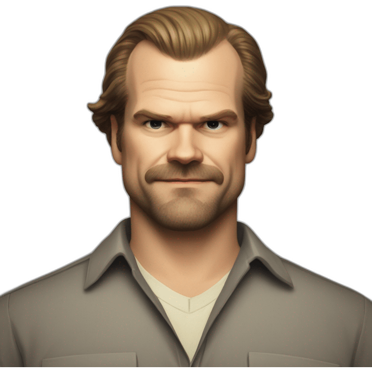 Jim Hopper David harbour little smiling emoji